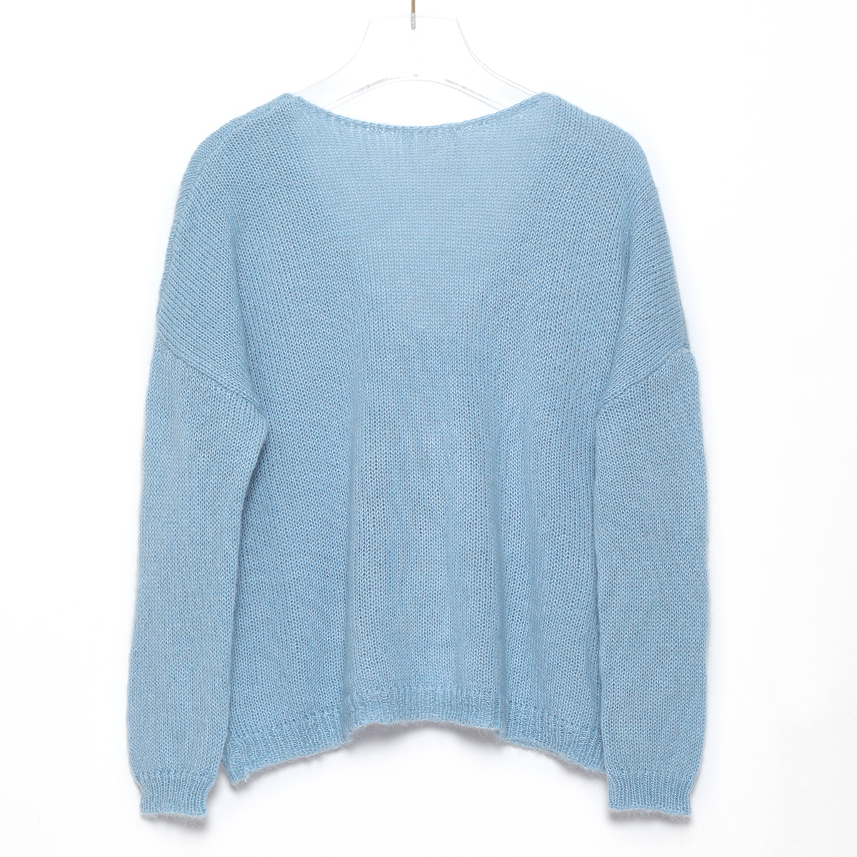 

Female back-jumper Heloise Fall long hot mohair 2020 elegant vintage sweater, Pink
