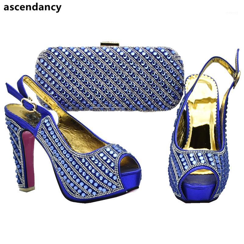 

New Italian Matching Shoe and Bag Set 2021 for Wedding Shoes and Bag Set Decorated with Rhinestone Shoes for Women1, Gold only shoes
