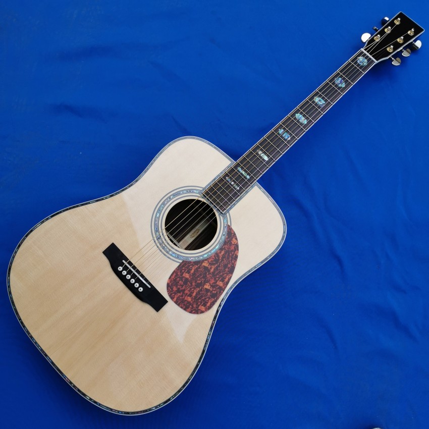 

2021 new top quality solid spruce top rosewood back and side acoustic D-type 45 guitar free shipping