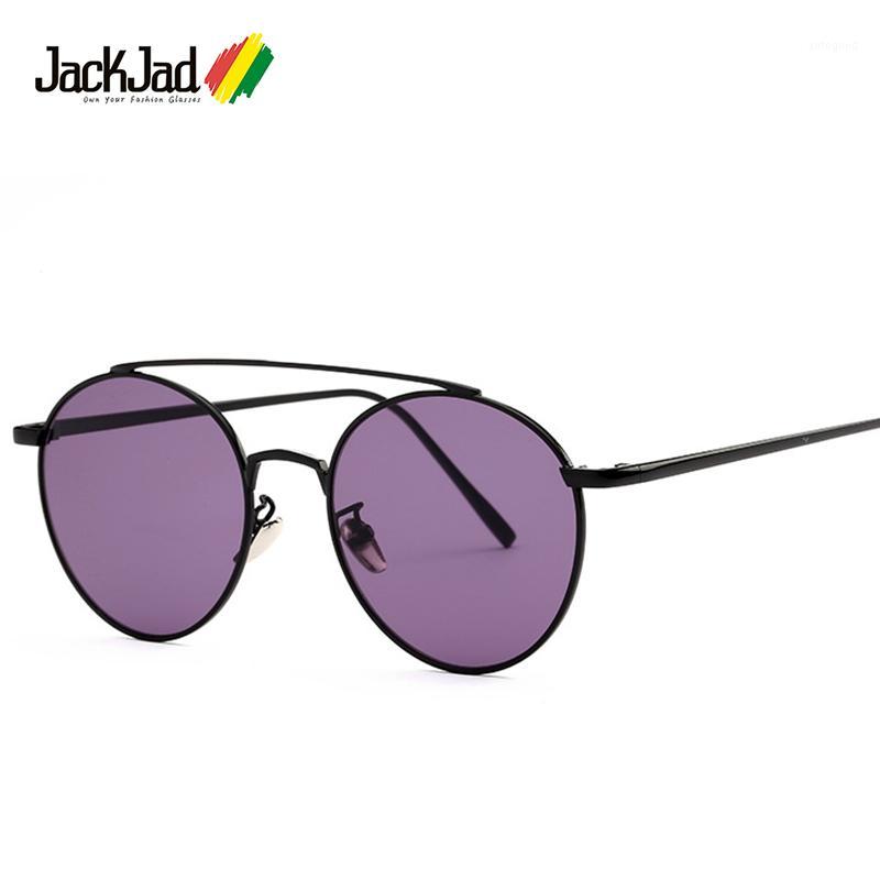 

Sunglasses JackJad 2021 Fashion IF ON Round Metal Style Men Women Brand Design Color Mirror Vintage Sun Glasses1