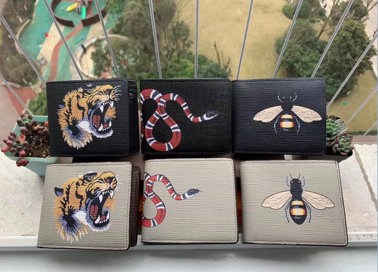 

Luxury G wallet Hot Leather Men Classic Wallet Short wallets G purse card holder wallet High-end gift box package, With box