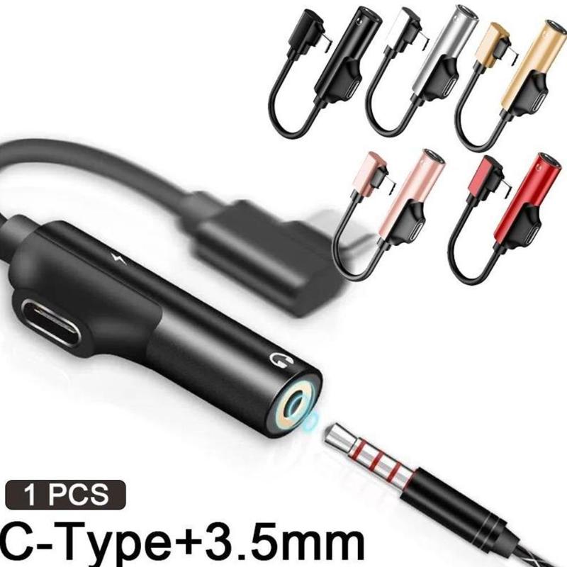 

Usb Type C To 3.5mm Jack TypeC Audio Splitter Headphone 3.5 Usb-C Aux Mi6 Mix2 Earphone For Cable Charger For Hua Ad N9O3