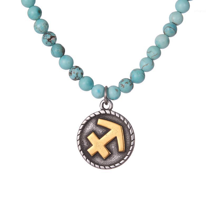 

Chokers 12 Zodiac Pendant Necklace Beaded Choker Stainless Steel Constellations Birthstone Men Women 13 Inches Adjustable Chain1