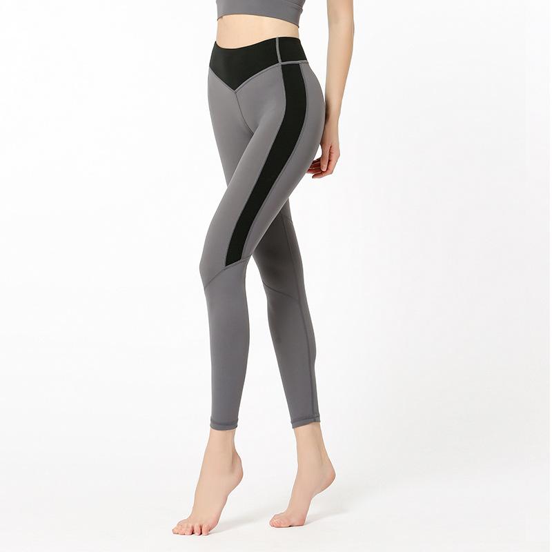 

Women High Waist Leggings Fitness Pants Push Up Fitness Gym Yoga Leggings Running Mesh Seamless Workout Pants, Black