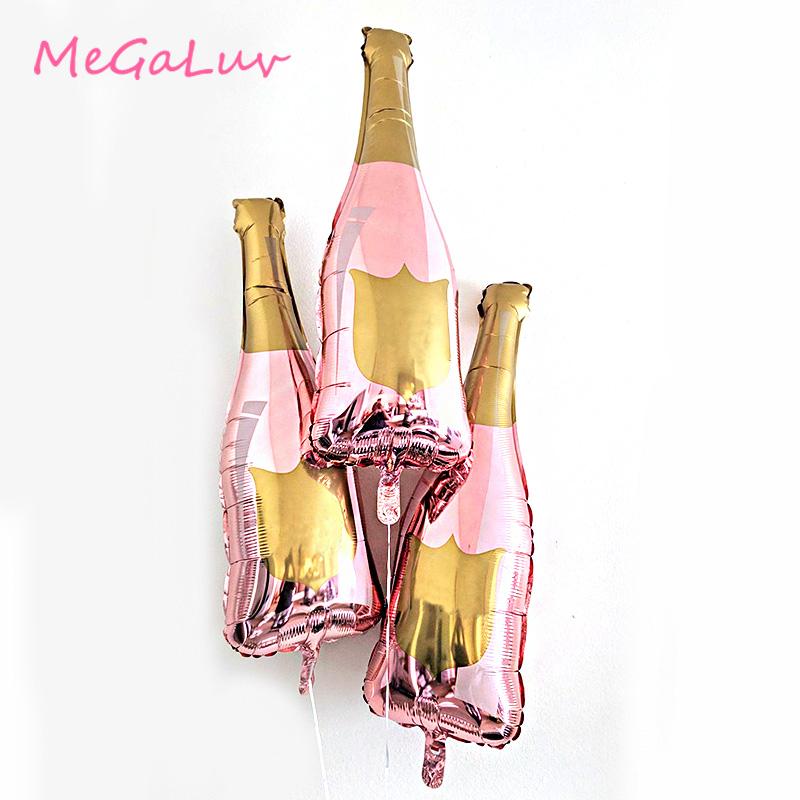 

3pcs Bachelorette Party Decorations 36inch Champagne Balloons 18th 21th 30th 40th 50th Birthday Party Rose Gold Foil Ballons