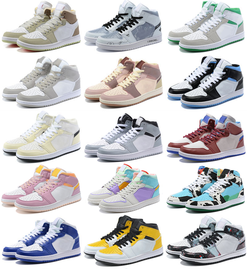 

2022 Jumpman 1 high OG basketball shoes 1s Bordeaux University Blue dark mocha bred shadow UNC twist seafoam men women Sneakers trainers, As photo 16