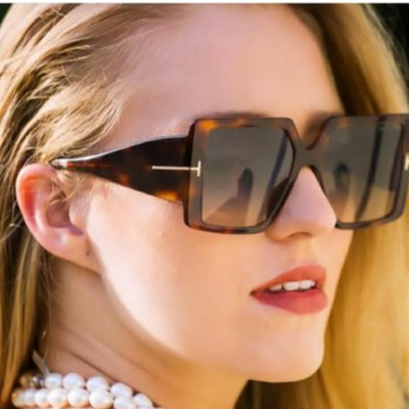 

New Vintage Big Frame T-shaped Ladies Sunglasses Fashion Classic Wide-legged Personality High-quality Versatile Sun Glasses