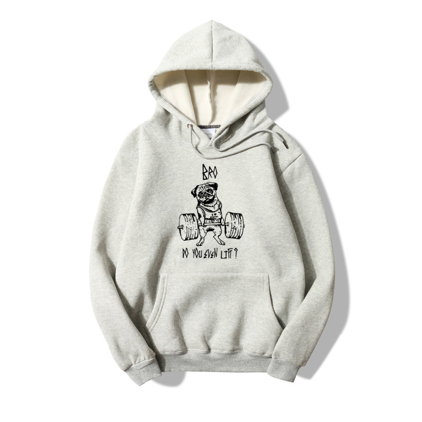 

Fitness dog street loose hoodies Mens sweater pullover Hip-Hop Sweatshirt, Pink