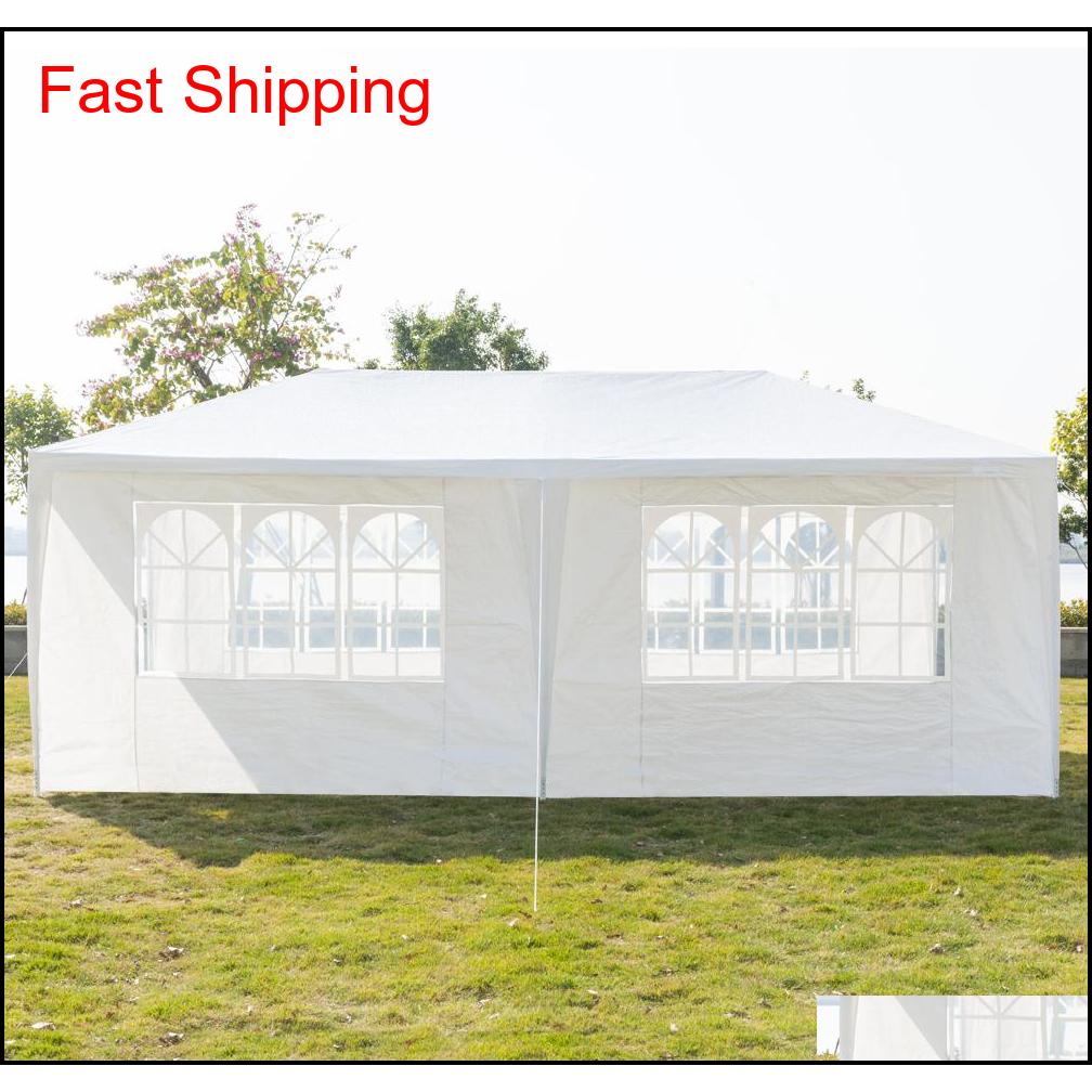 

10x20ft Outdoor Patio Wedding Tent 6 Window Walls Zipper Door Canopy Party Heavy Duty 3x6m Waterproof Gazebo P qylAnO packing2010, White