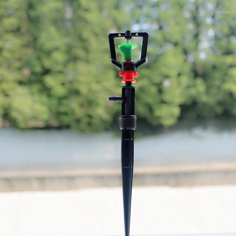

50pcs/pack Rotary Sprinkler Dripper With Spike For Greenhouse Potted Plant Irrigation Garden Lawn Micro Drip Fitting M1281