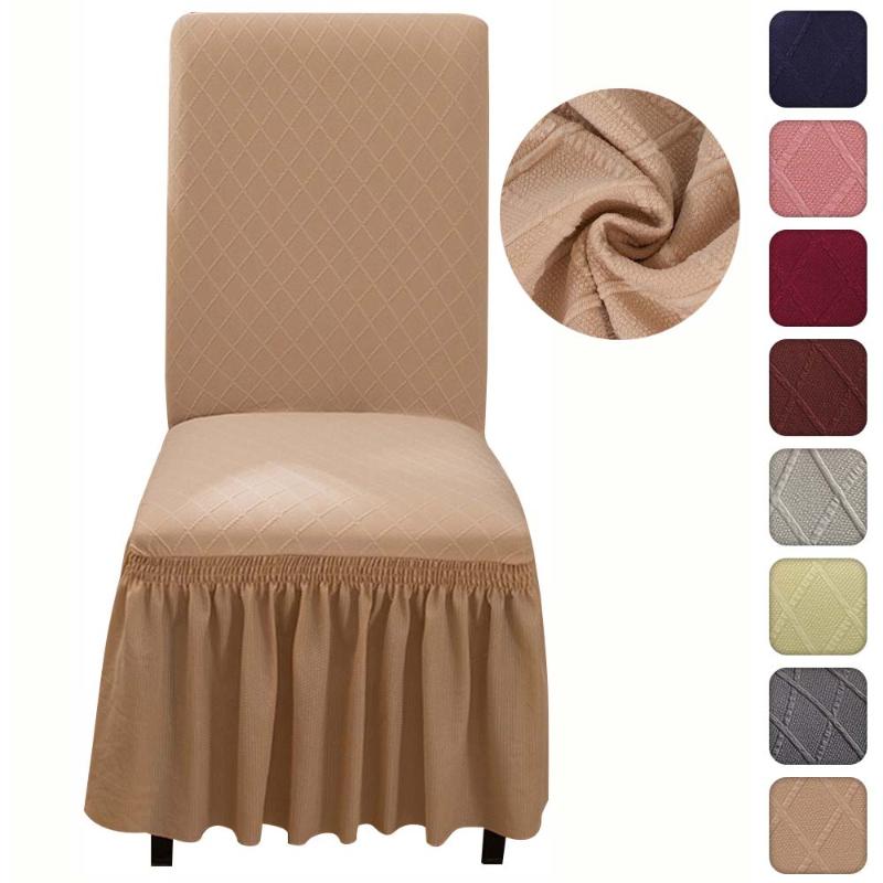 

Soild Chair Covers Spandex Elastic Chair Cover Wedding Banquet Hotel Seat Cover Red for Living Room