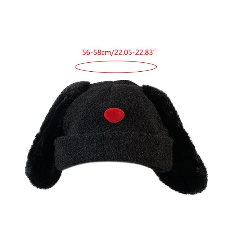 

Women Sweet Ears Beanie Hat Winter Knitted Warm Cuffed Skull Cap 449F