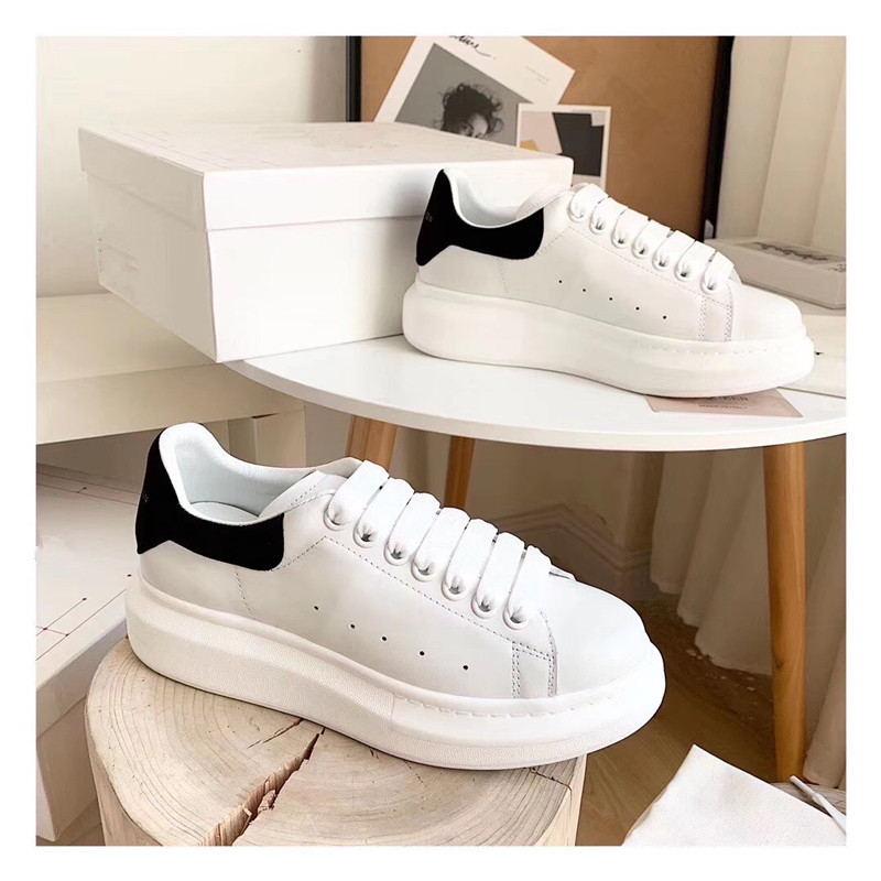 

2022 Designer Casual Shoes White Mens Sports Sneakers Womens Platform Trainer Leather Velvet 3M Reflective Scarpes Lace Up Chaussures dgsdghbc, Black