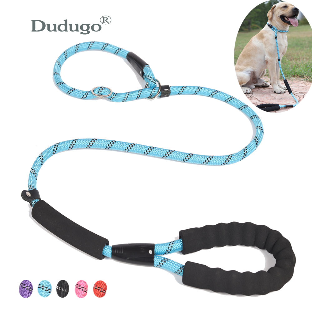 

Large Dog Reflective Rope Lead Leash 5 Color Nylon Basic Leashes Medium Dog Walking Big Dog Collar For Labrador Rottweiler