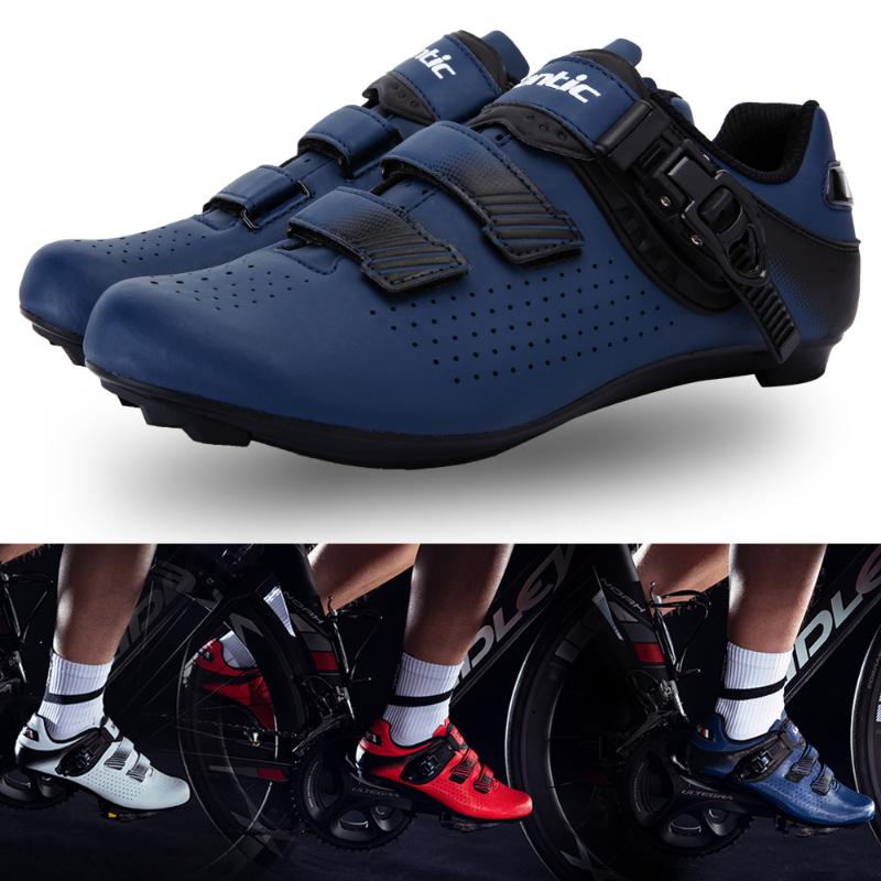 

Santic Men Cycling Shoes Breathable Non-slip Palladium Buckle Bicycle Road Shoes Lightweight Asian Size WS20012, Red