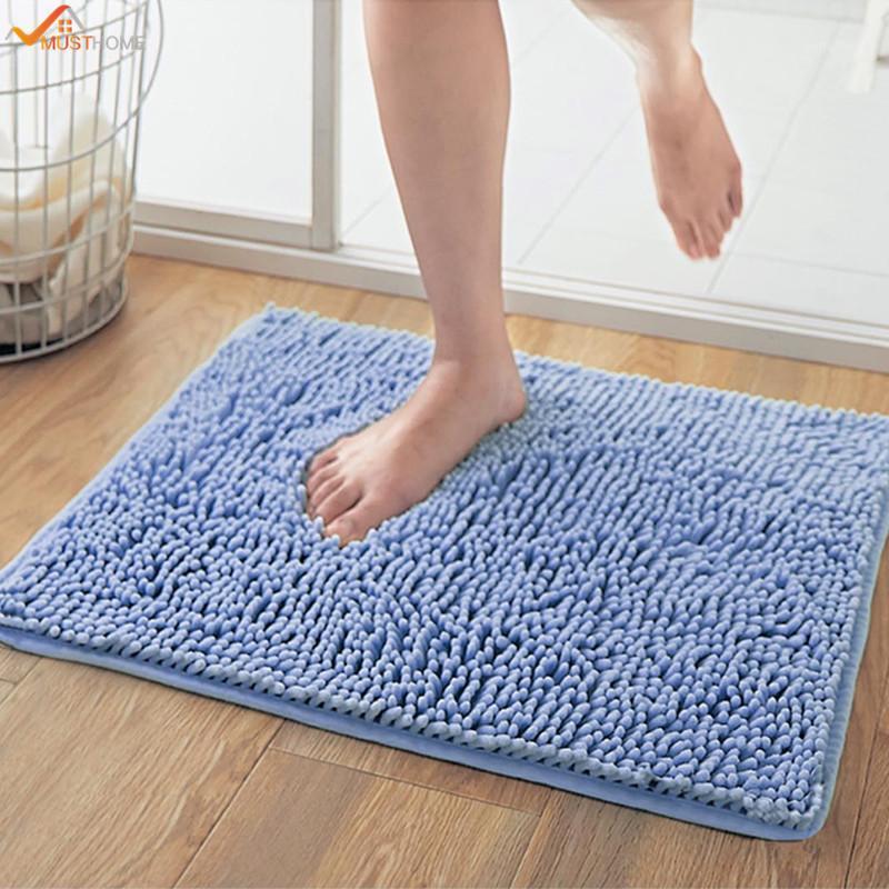 

40*60CM Soft Shaggy Inch Non-slip Microfiber Shag Bathroom Rugs Bath Mats Shower Rug1