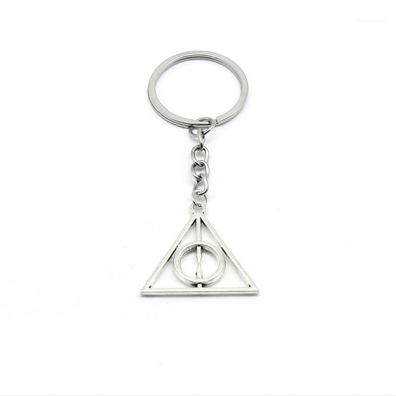 

key pendant Antique Silver Plated Triangle circle Charm Key Chains Ring For Keys Car Bag Ring Handbag Keychain Jewelry1