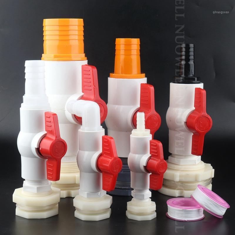 

1Set White Combination Valve Aquarium Pagoda Connector Fish Tank Drain Joint Aquarium Hose Drainage Accessories Valve Assembly1, 1l2in valve 1