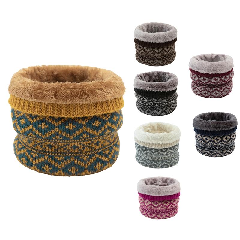 

New Winter Bib Wool Plus Velvet to Keep Warm, Leisure Collar Single Loop Hedging, Outdoor Travel Cross-Border