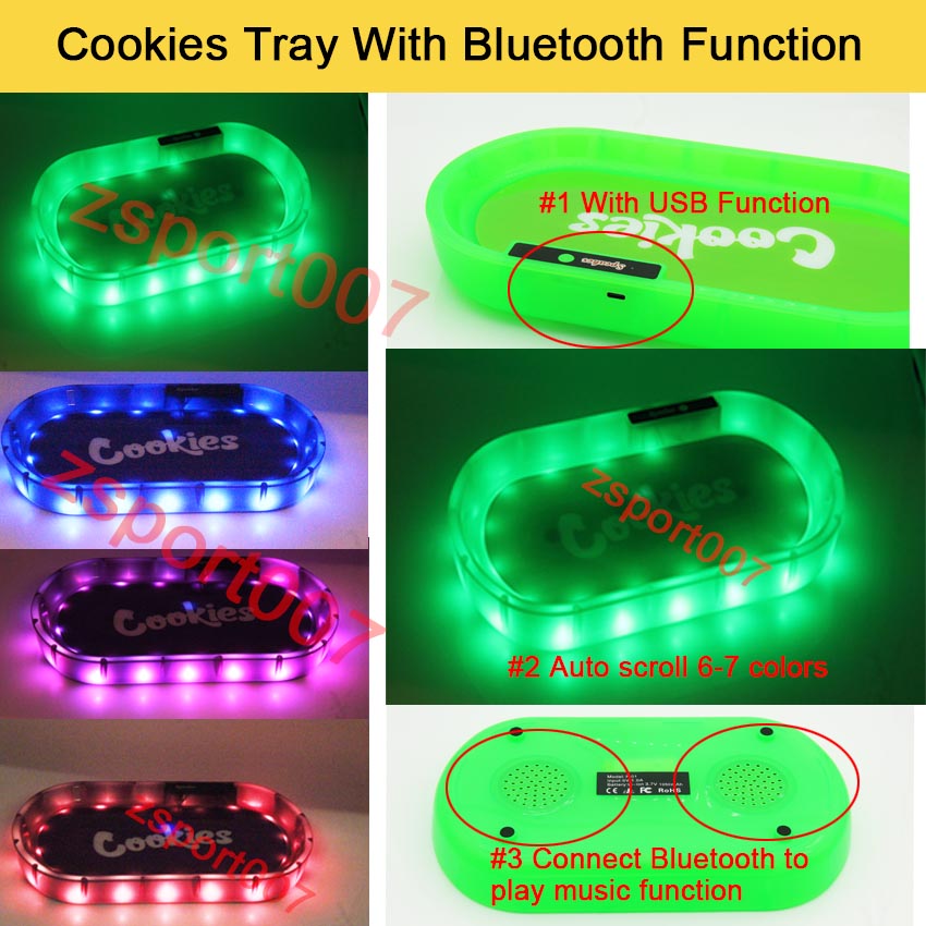 

Cookies herb White For MODE Rolling Red LED Glowtray Rolling Tray Tray PARTY Runtz Backwoods with Bluetooth speaker Cookies Blue Dry Gl Jnch, Black;white