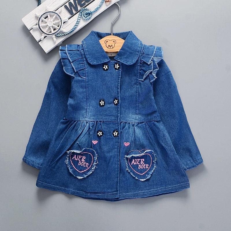 

2020 Spring Clothing Cowboy Girls Long-sleeved Coat Infants Children Shirt Baby Korean-style Cowboy Manufacturers Direct Selling, As shown in image 2