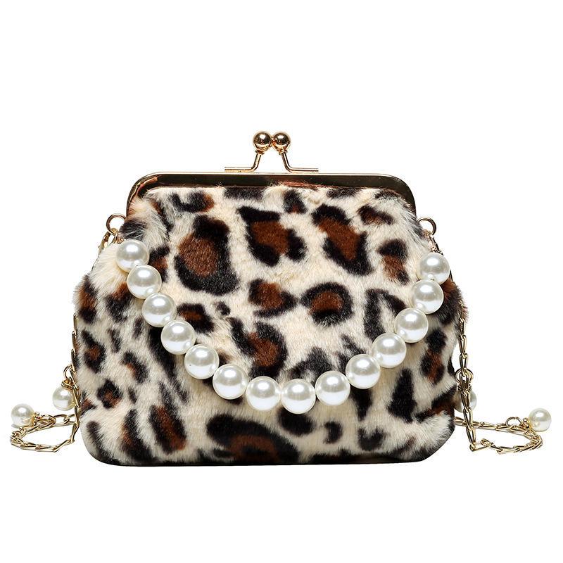 

Fashion Vintage Beading Leopard Bag Small Shell Bags Chain Women Shoulder Crossbody Bag 2021 NEW Women's Handbags Purses, Women bag 1