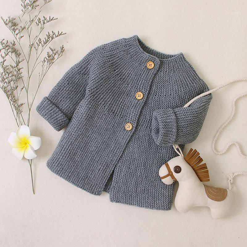 

LZH ins 2020 Autumn New Baby Girls Knitting Sweater Jacket Little Girl Long-sleeved Single-breasted Outing Clothes 0-3 Years Old1, Beige