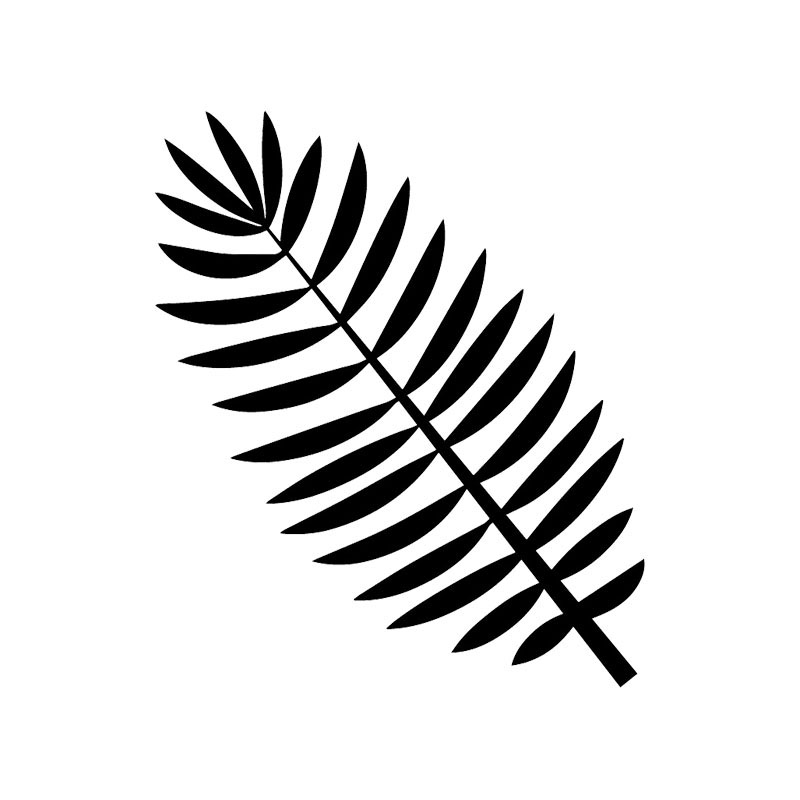 

15*17.5CM Nature Tropical Leaf Creative Car Window Decoration Decal Vinyl Stickers Car Styling, Color