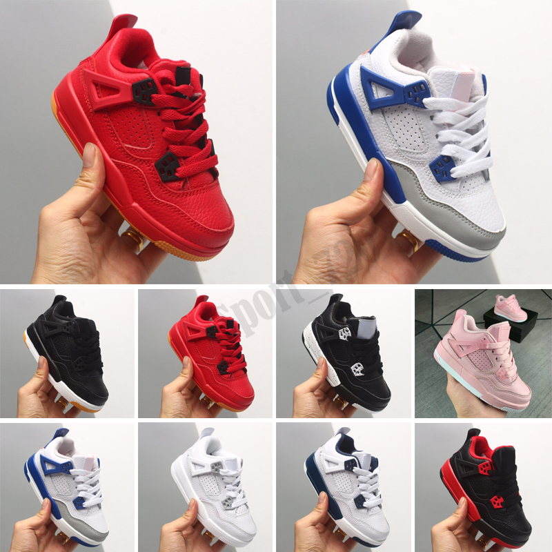 

High quality shoes Kids basketball shoes Children Outdoor sports shoes Gym Red Chicago Boy Girls 4s Athletic sneakers, Color 1