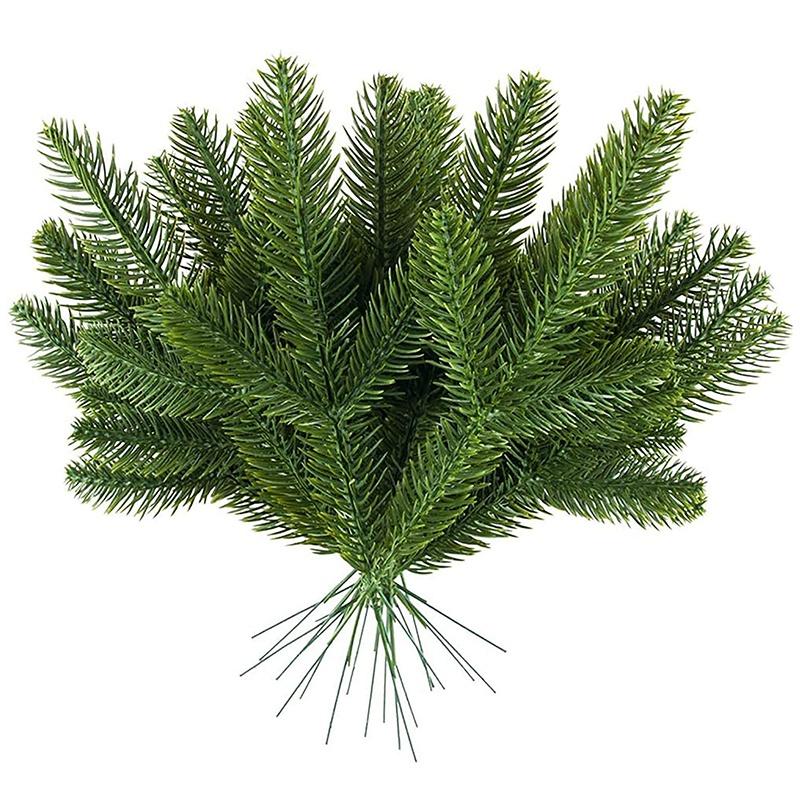 

35Pcs Artificial Pine Picks Christmas Pine Branches Needles for Decoration, Green