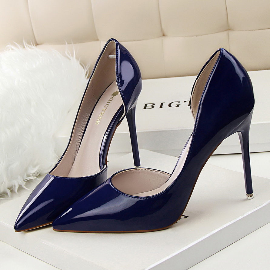 

2020 plus size 43 younger 10.5cm high heels yellow female pumps sexy lady tacons scarpins wearing shoes Z0TS, Wine red