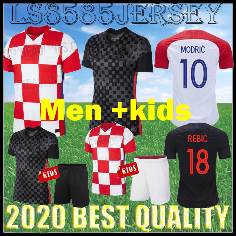 

20 21 MODRIC home soccer jersey Hrvatska MANDZUKIC RAKITIC PERISIC KALINIC KOVACIC 2021 national away kids football shirts Top quality, Black;yellow