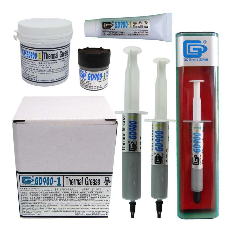 

Net Weight 3/15/30/150/1000 Grams GD900-1 Thermal Conductive Grease Paste Plaster Heat Sink Compound for CPU LED GPU SY BX ST CN