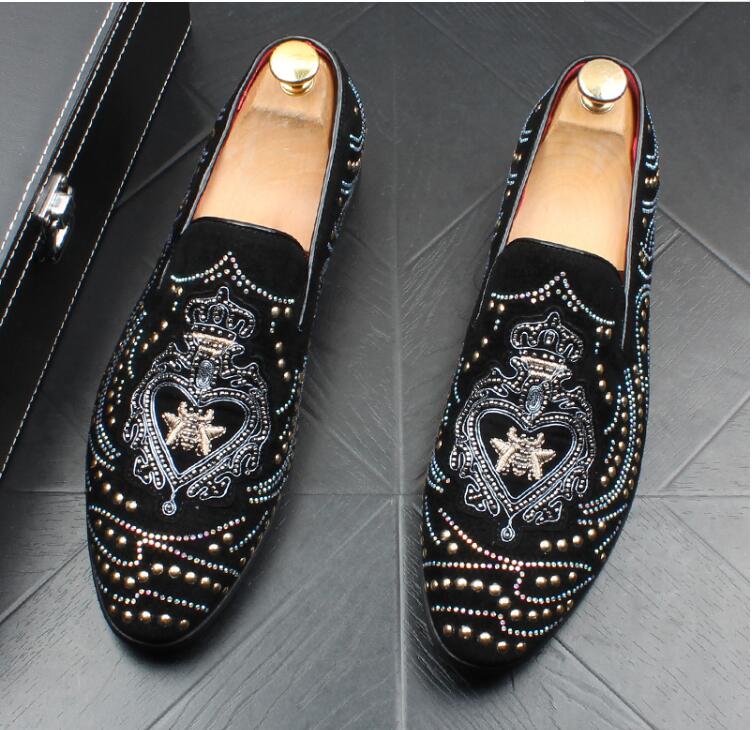 

2021 New Leather Casual Driving Oxfords Party Flats Shoe Mens Loafers Moccasins Italian Men Wedding Shoes for Male size 38-44, Black