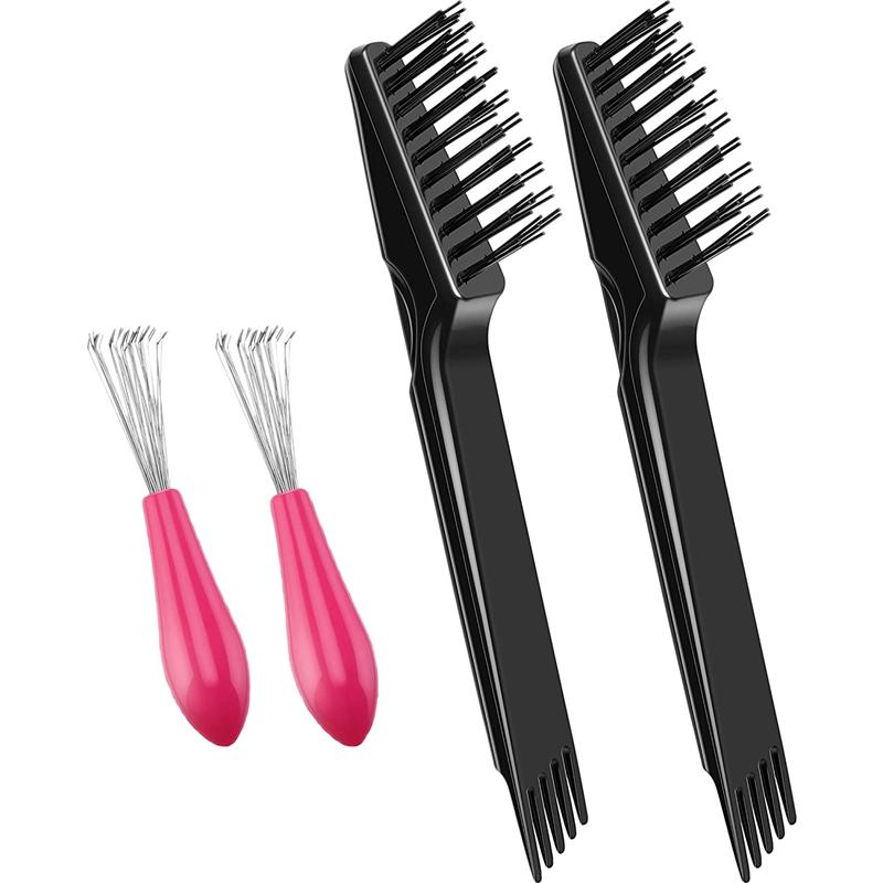 

4Pcs Hair Brush Cleaning Tool Comb Cleaning Hairbrush Hair Brush Cleaner Rake for Removing Dirt Home and Salon Use
