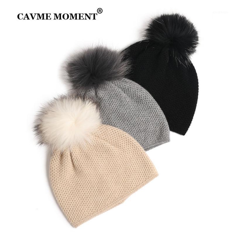 

CAVME Winter Knitted Cashmere Pompon Skullies Beanies Caps Hats for Women Men Ladies Cashmere Knitting Casual Hats Solid Color1