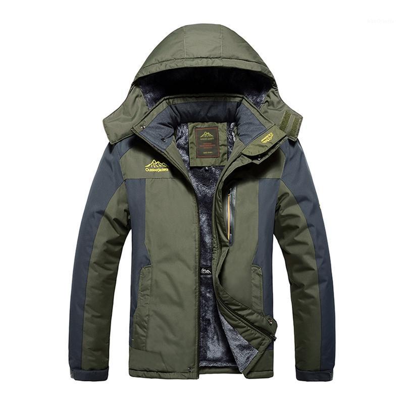 

Winter Autumn Winter Hiking Jackets Waterproof Warm Fishing Jackets Men Fleece Thick Outdoor Hiking Climbing Coat -9XL n1, Black