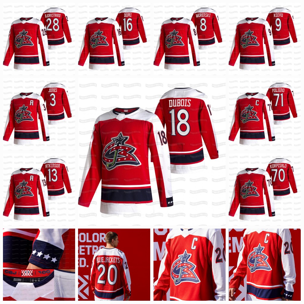 

18 Pierre-Luc Dubois Columbus Blue Jackets 2021 Reverse Retro Cam Atkinson Seth Jones Max Domi Zach Werenski Korpisalo Foligno Koivu Jersey, Black fights cancer mens s-3xl