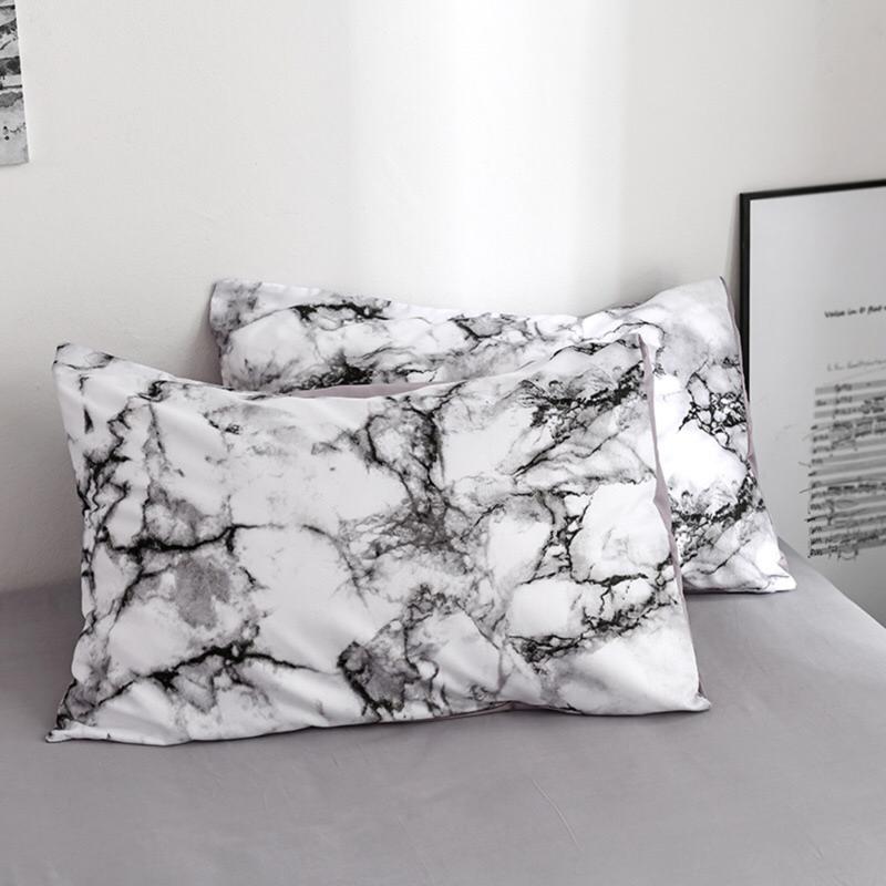 

New 4Pcs/Set Printing Bedding Sets Duvet Cover Bed Sheet Pillowcase Bed Cover Duvet Bedclothes Home Textile Adult Bedding Set, White