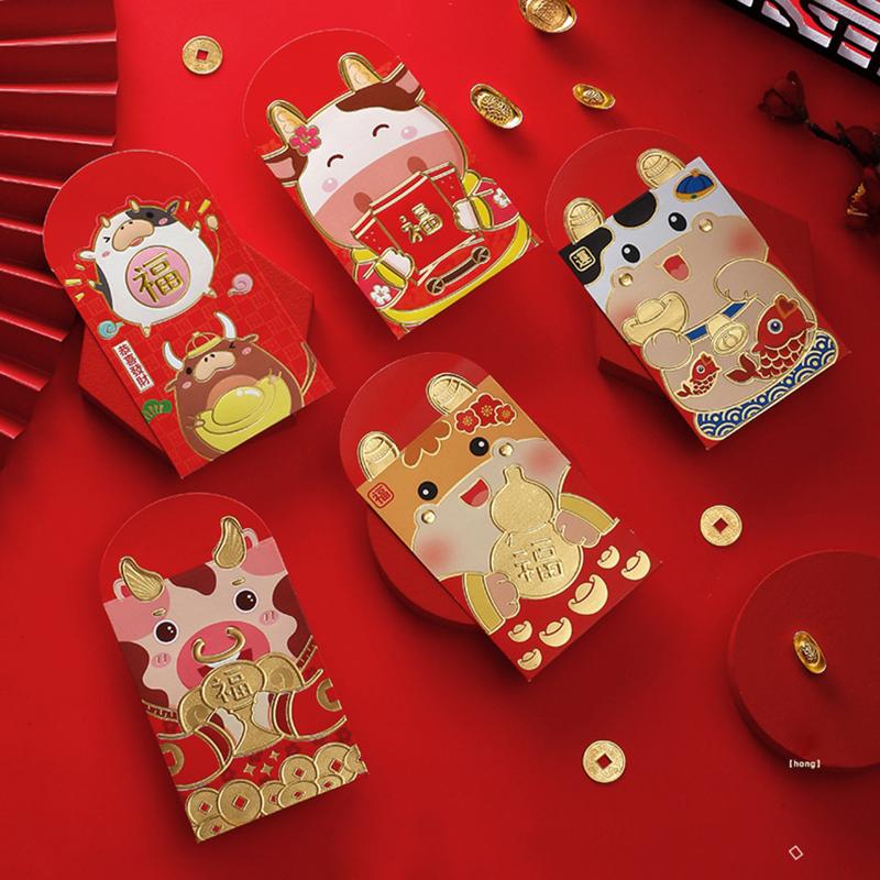 

Chinese Style Lucky Bag Money Bag Money Envelopes Cartoon Hongbao Cartoon New Year Gifts Creative Holder Paper Red Packets