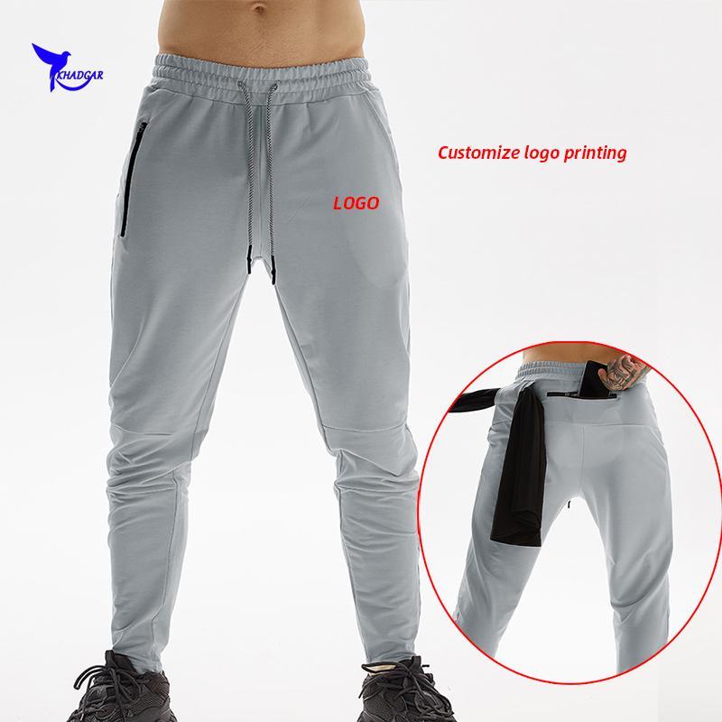 

2020 Men Multi Pockets Quick Dry Running Pants Male Sportswear Bottoms Gym Fitness Sweatpants Bodybuilding Sport Trousers Custom1, Black