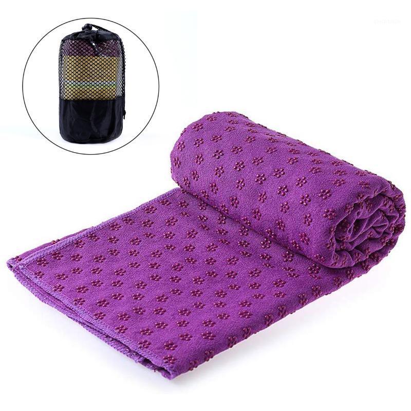 

Non Slip Yoga Mat Cover Towel Anti Skid Microfiber Yoga Mat Size 183cm*63cm 72''x24'' Shop Towels Pilates Blankets Fitness1, Red