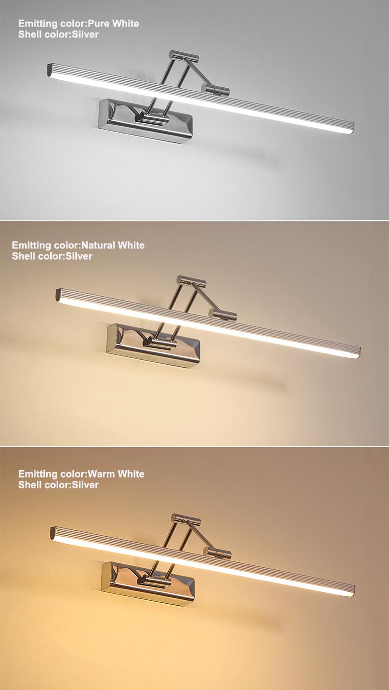 

8W/12W/16W LED Wall Mount Light Retractable Makeup Mirror Front Lamp Fixture SMD 2835 Living Room Bedroom Bronze/Silver Shell