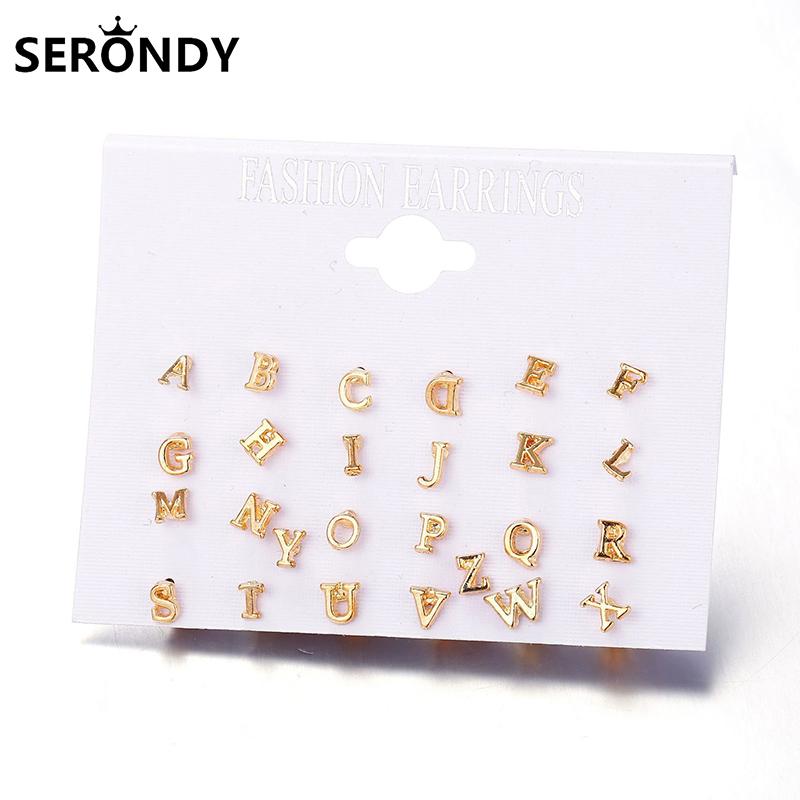 

Alloy 26 English Letters Fashion Stud Earrings For Women 2021 New Trends Popular Jewelry Aesthetic Punk Teen Gothic JUNG ED10542