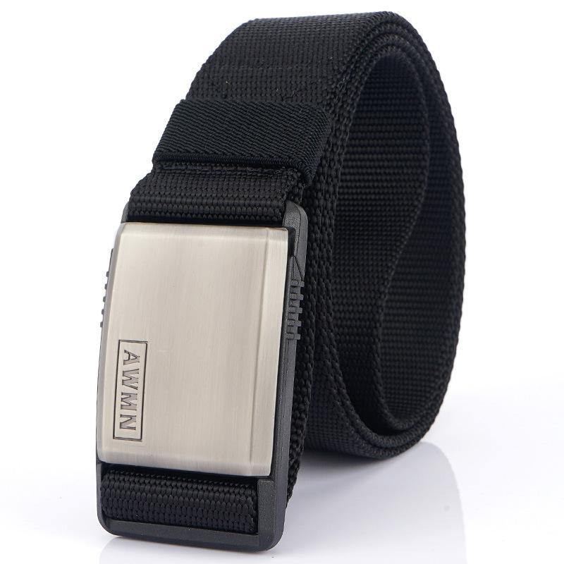 

Fashion Nylon Belt Metal Magnetic Buckle Adjustable Belts For Men Combat Elastic Belts High Quality Wear-resistant