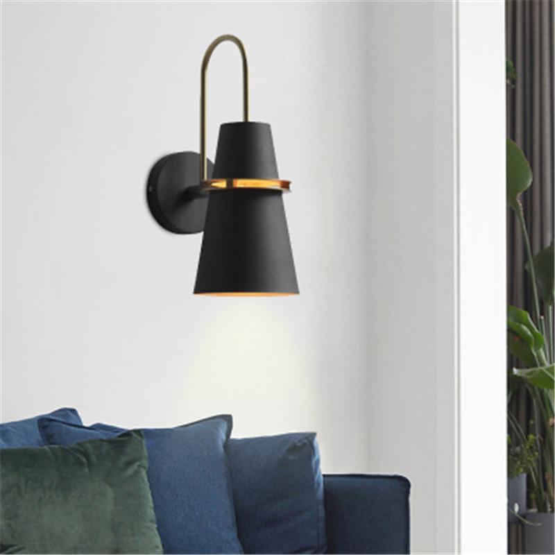 

Simple Modern Creative Bedroom Dining Room Hotel Fashion Home Bedside Lamp Horn Wall Light Free Shipping