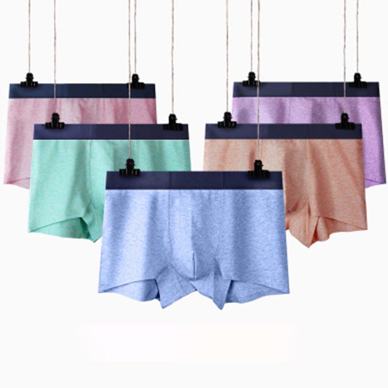 

4PCS 5XL Male Panties Cotton Men's Underwear Boxers Breathable Sexy Man Boxer Solid Underpants Comfortable Plus Size Shorts, 9908-1