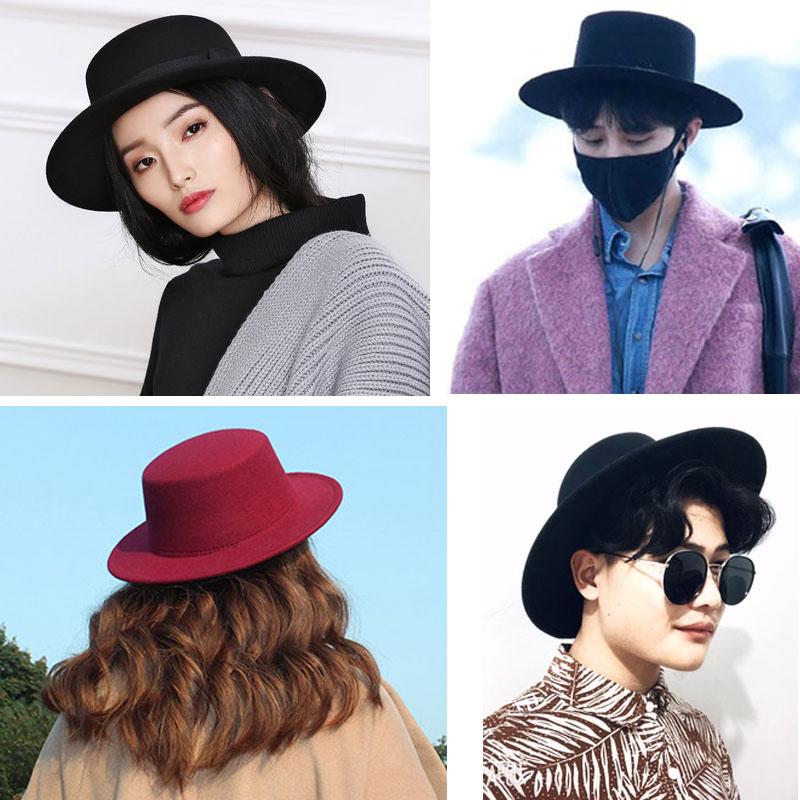 

vintage wide brim black fedora hat pork pie hat men ladies felt hats men women black mens hats fedoras, Red