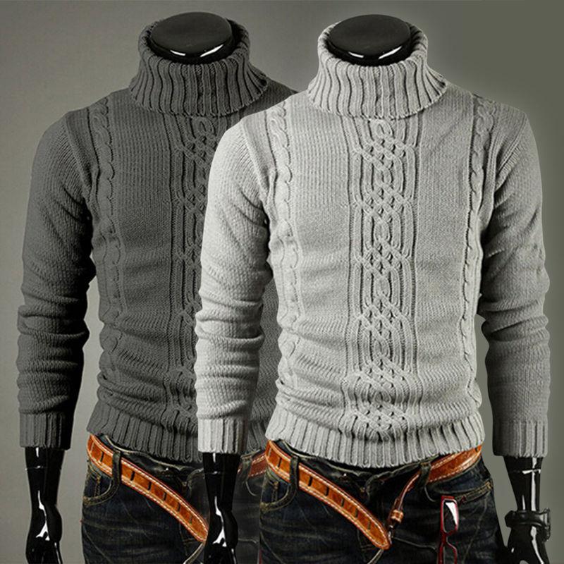 

Cofekate Mens Clothes Fashion Winter Knitted Pullover Jacquard Autumn Winter Clothing Jumper Woolen Knitted Sweater Men, Dark gray