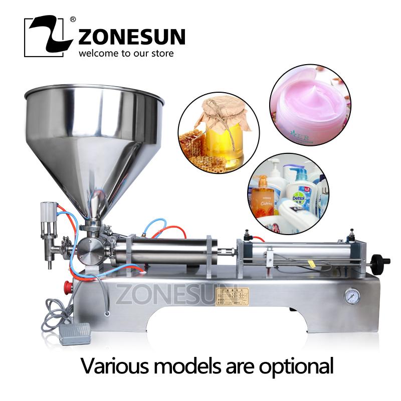 

ZONESUN Horizontal Pneumatic Auto Paste Liquid Dual Purpose Filling Machine Cosmetic Cream Cosmetic Filling Machines Filler